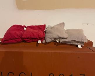 R53 - $25. Set of wooden corn hole boards & beanbags.