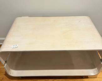 R45 - $60. Rolling Cube Coffee Table. Measures 33.5" x 19.75" x 17.5" tall.