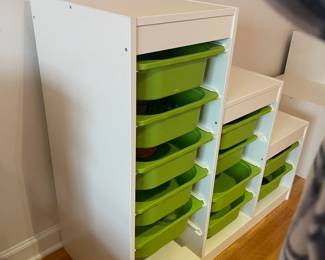 R47 - $100 EACH. IKEA Trofast Storage Shelves. Each Measures 39" wide x 17" deep x 37" tall.