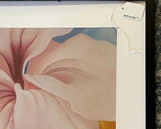 R30 - $75. Georgia O'Keeffe: Visions of Hawai'i 2018 Poster. Framed it measures 20.75" x 28.5".