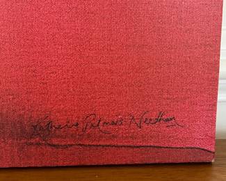 R19 - $25 PAIR. Canvas wall prints. Each measures 20" square.