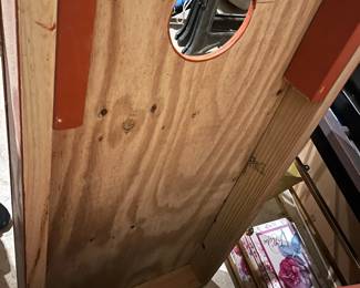 R53 - $25. Set of wooden corn hole boards & beanbags.