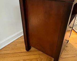 R17 - $40. Single Nightstand. Measures 21.75" wide x 17.25" deep x 26.5" tall. Drawer slides easily - very good condition.