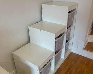 R47 - $100 EACH. IKEA Trofast Storage Shelves. Each Measures 39" wide x 17" deep x 37" tall.