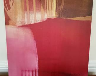 R19 - $25 PAIR. Canvas wall prints. Each measures 20" square.