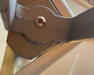 R50 - $95. IKEA Vika Lauri Frosted glass desk with hairpin legs. Legs can be removed for transport if needed. Measures 46" x 30.5" x 29" tall.