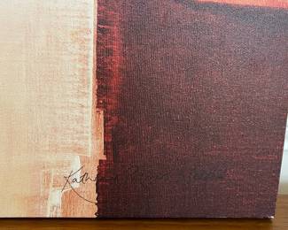 R19 - $25 PAIR. Canvas wall prints. Each measures 20" square.