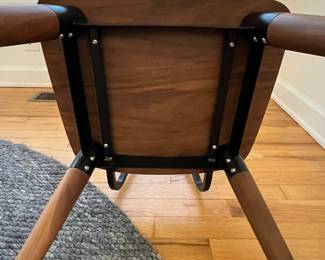 R36 - $600 SET. CB2 Table Measures 4' across x 30.25" tall. 4 Vega Dining chairs in very good vintage condition! Purchased over 20 years ago at a boutique furniture store in CT. Glass has some minor scratches from use but very good condition.