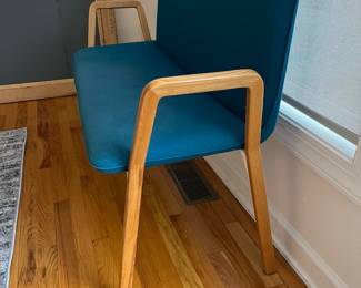 R13 - $175. Upholstered Bench. Measures 52" wide x 19.5" deep x 33.5" tall. Very sturdy and solid - seat has some minor staining / wear see photos.