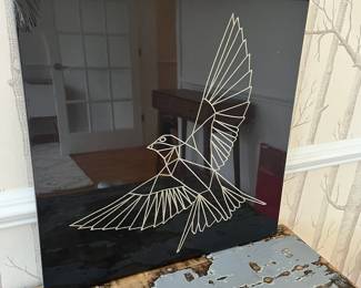 R22 - $10. IKEA Bird Wall Art. Measures 22.25" square. Still new in package.