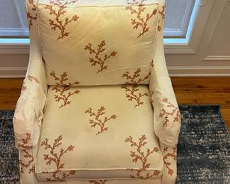 R31 - $150. Furnitureland South Arm Chair. Measures 31" wide x 34" deep x 18.25" floor to seat x 35" tall.