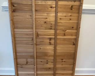 R26 - $20. Wooden "Don't Think Twice" Wall Art. Measures 27.5" x 39.5" tall.