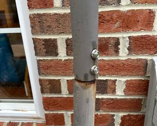 R60 - $100. Hanging Egg Chair with stand. (Cushion is usually stored and accidentally got left out last night!) Stand has a small amount of surface rust but it's still very sturdy.