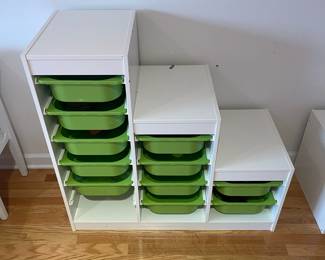 R47 - $100 EACH. IKEA Trofast Storage Shelves. Each Measures 39" wide x 17" deep x 37" tall.