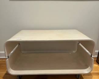 R45 - $60. Rolling Cube Coffee Table. Measures 33.5" x 19.75" x 17.5" tall.