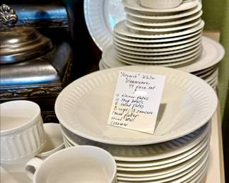 "Monarch" white dinnerware 49 piece set.