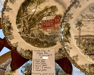 Johnson Bros "Friendly Village" china set.