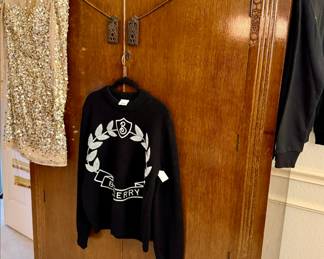 Burberry on an antique English wardrobe.