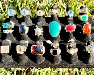 Lots of sterling rings!  Valuables removed daily.  Security on premises.