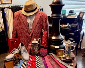 Mens:  L-XL, Ralph Lauren, Robert Graham, Burberry, Daniel Cremieux, and more.