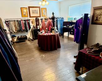 Men's upscale boutique with Robert Graham, Daniel Cremiuex, Ralph Lauren Polo, etc.
