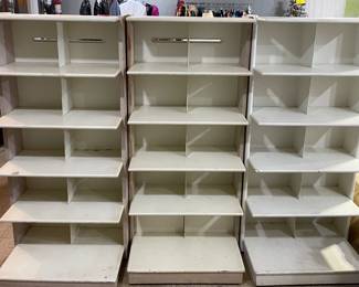 Wooden Crafted Shelving on Wheels Mobile