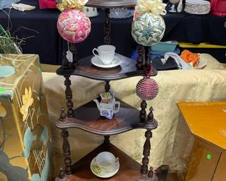 Handcrafted Christmas Ornaments, Curio Shelving Tier Structure