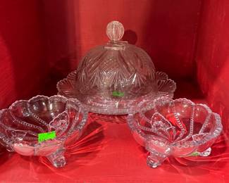 Assorted Crystal Serving Pieces