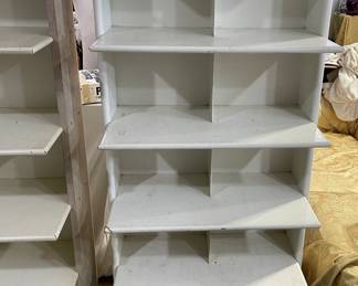 Wooden Crafted Shelving on Wheels Mobile