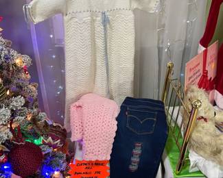 Handcrafted Childs Blessing/Christening Gown, Handcrafted Baby Sweater