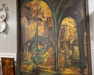 Painting by Local Artist Moore from 1966