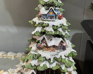 Ceramic Christmas Tree with Train