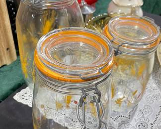 Kitchen Storage Jars Sealed Wheat Pattern