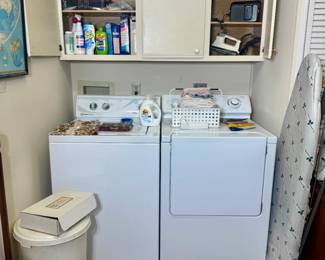 washer, dryer, ironing board