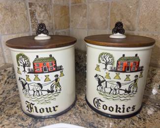 Vintage Pennsylvania Dutch Canisters