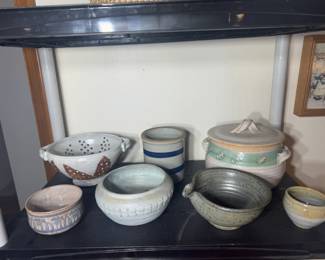 various bowls and ceramic kitchenware