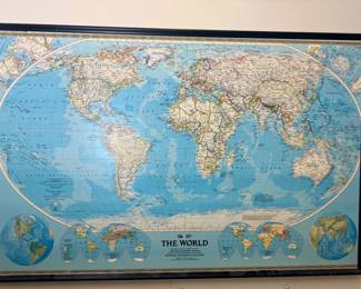 framed global map