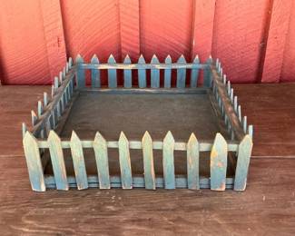 Primitive style Christmas tree fence