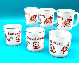 Hazel Atlas Tom and Jerry Egg Nog Mugs