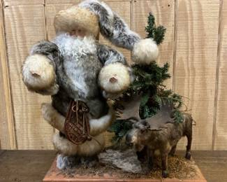 Real Fur Santa and Moose