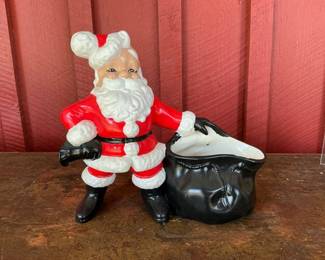 Ceramic Santa with Bag