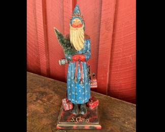 Primitive style carved Santa