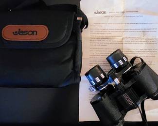 Jason Empire 7x–15x Zoom Binoculars – Fast Focus w/ Case & Paperwork: Vintage Jason Empire model 253F zoom binoculars with 7x to 15x adjustable magnification. Clear optics, smooth zoom, and easy fast-focus design. Comes with the original soft case and instruction sheet.