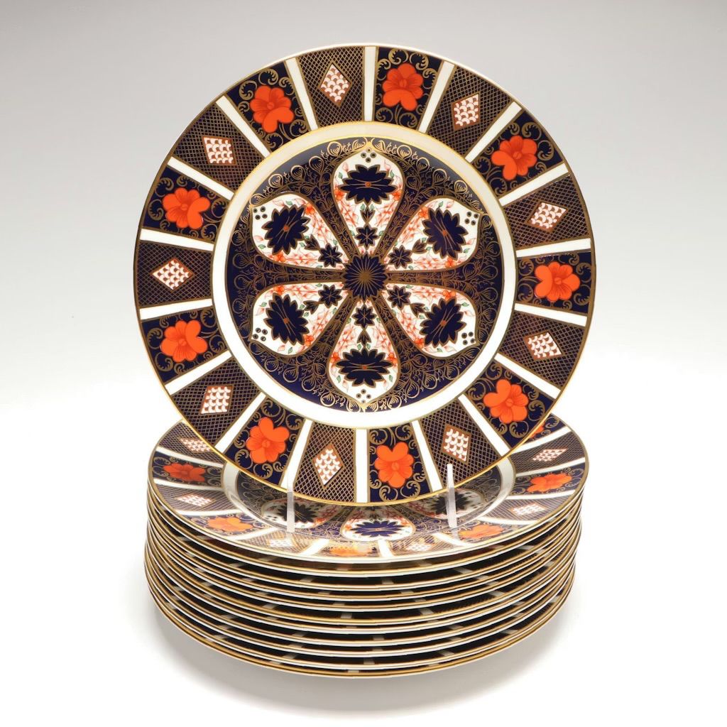 Royal Crown Derby "Old Imari" Bone China Dinner Plates