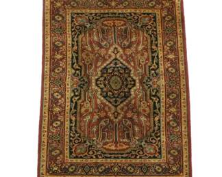 3'8 x 6' Hand-Knotted Indo-Turkish Style Area Rug