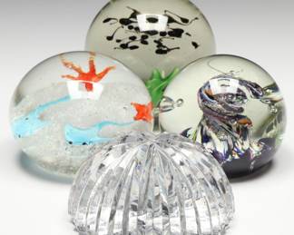Caithness "Myriad", Dynasty Gallery and Other Glass Paperweights