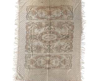 Rococo Style Jacquard Weave Piano Shawl