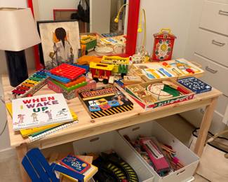 Toys and games, (some vintage) available for in person purchase only