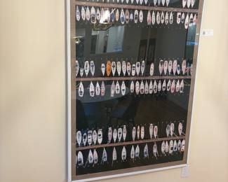 Framed photo.  as found - some expanding of the frame as the bottom corners.  40.5"w  x 60.5"h.