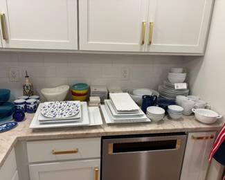 Dishes and entertaining pieces available for in person purchase.